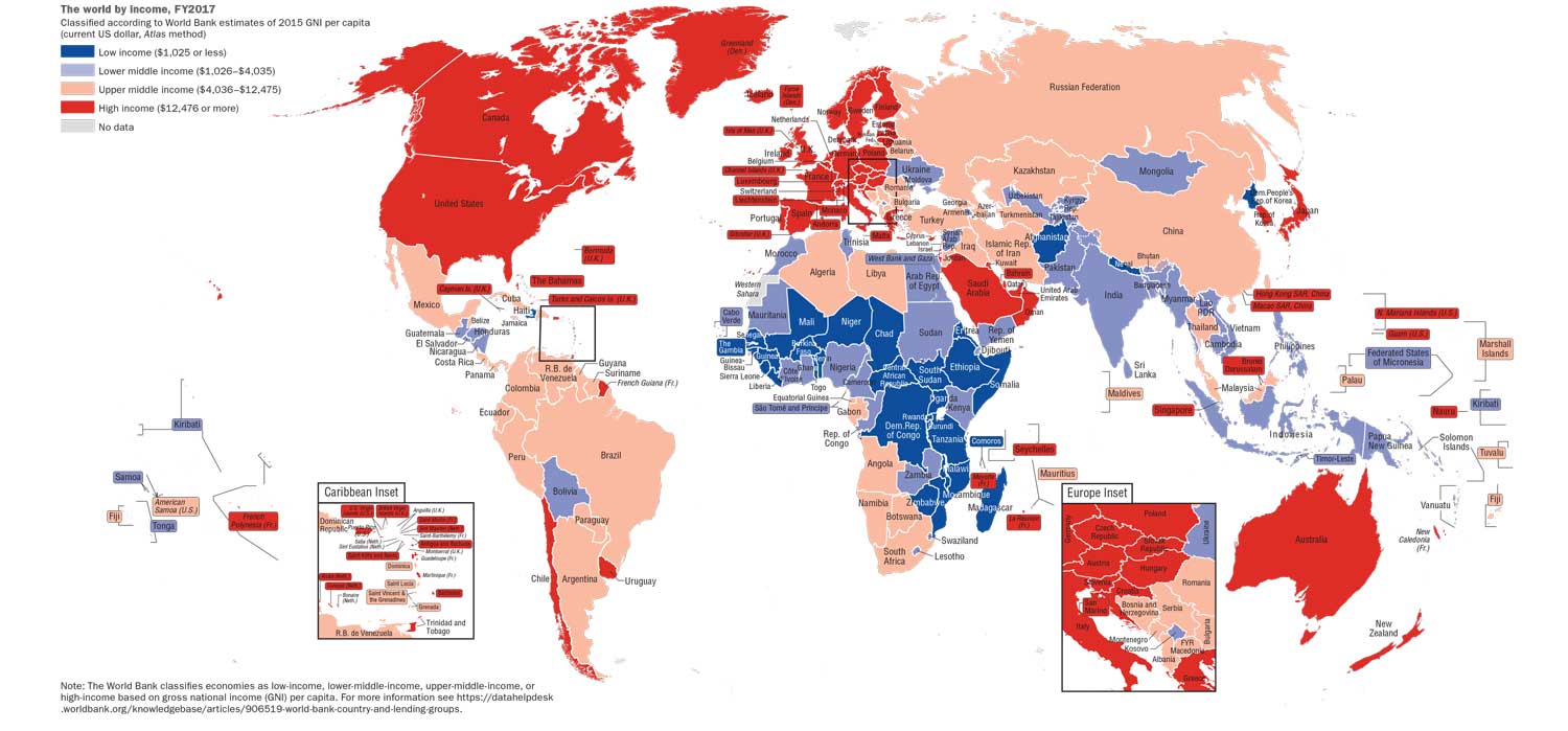 World income categories map
